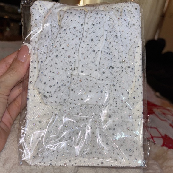 Elegant Sheer Off-Shoulder Top - Picture 3 of 5